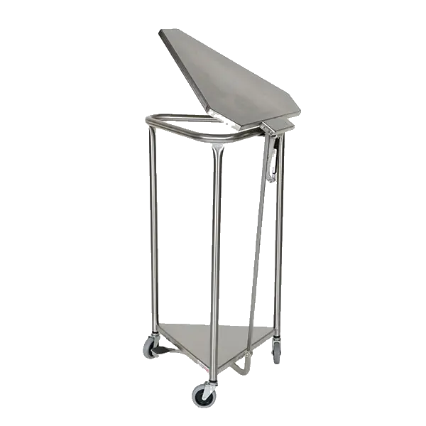 Lidded Stainless Steel Triangle Hamper3.webp