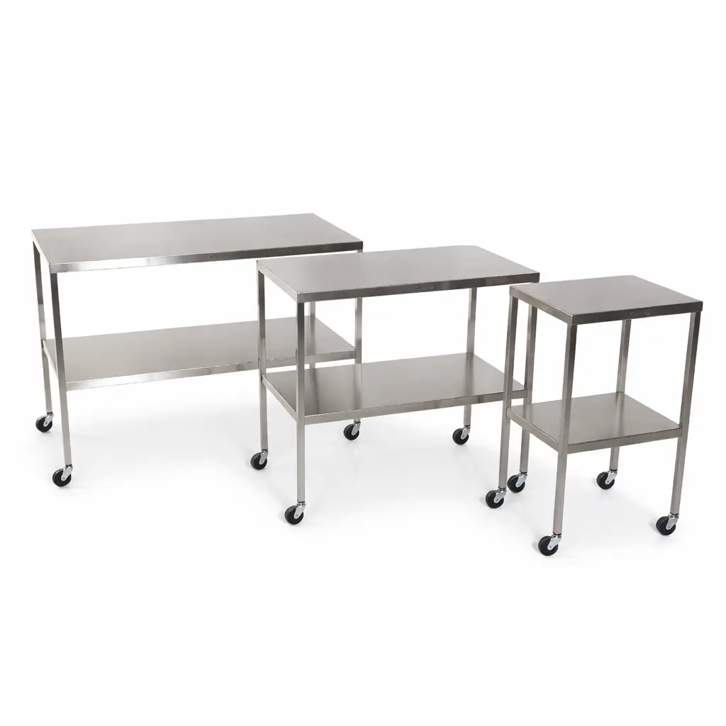 Steel Instrument Tables With Shelf
