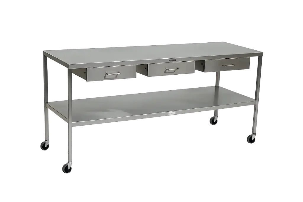 Instrument Back Table with Drawers