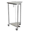 Lidded Stainless Steel Triangle Hamper