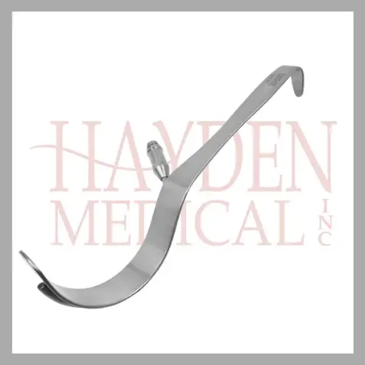 Deaver Fiber-Optic Retractor, flat handle