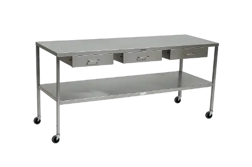 Instrument Back Table with Drawers