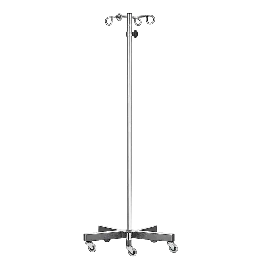 Chrome 5-leg IV Pole