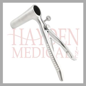 280-004-Bodenhammer-Rectal-Speculum-6-15.2cm-long-wset-screw-blades-3-12-8.9cm-long-x-34-1.9cm-wide-at-distal-end