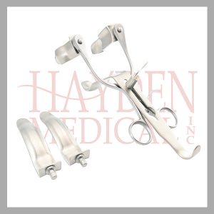 280-375-Alan-Parkes-Anal-Retractor-Set-Self-retaining-retractor-with-fine-adjustment-ratchet-2-Adult-blades-2-Sphincterotomy-blades-and-1-Adjustable-Center-blade