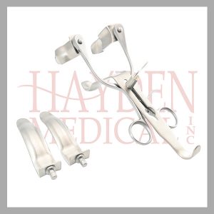 280-375-Alan-Parkes-Anal-Retractor-Set-Self-retaining-retractor-with-fine-adjustment-ratchet-2-Adult-blades-2-Sphincterotomy-blades-and-1-Adjustable-Center-blade