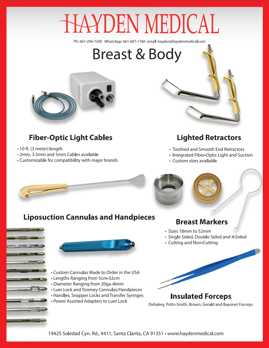 Breast and Body Plastic Surgery Instrument Flyer